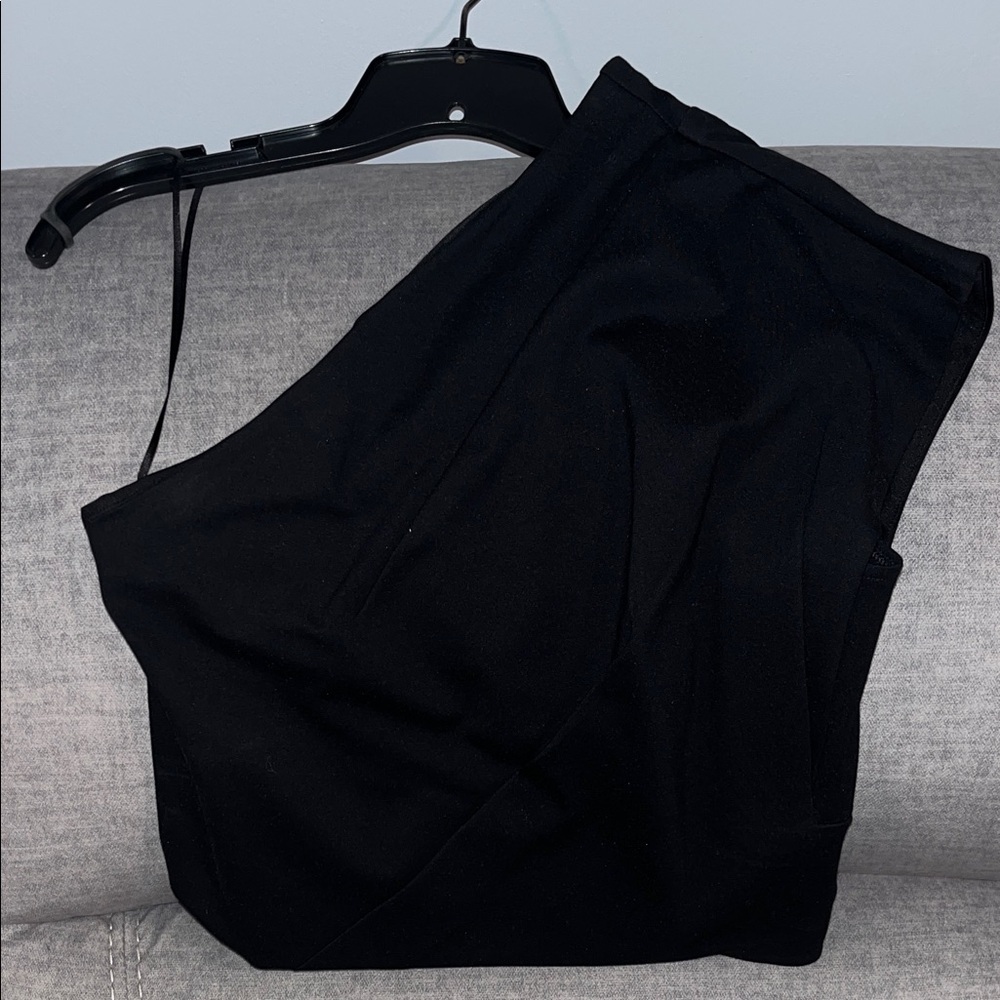 Express Black Cropped One Shoulder